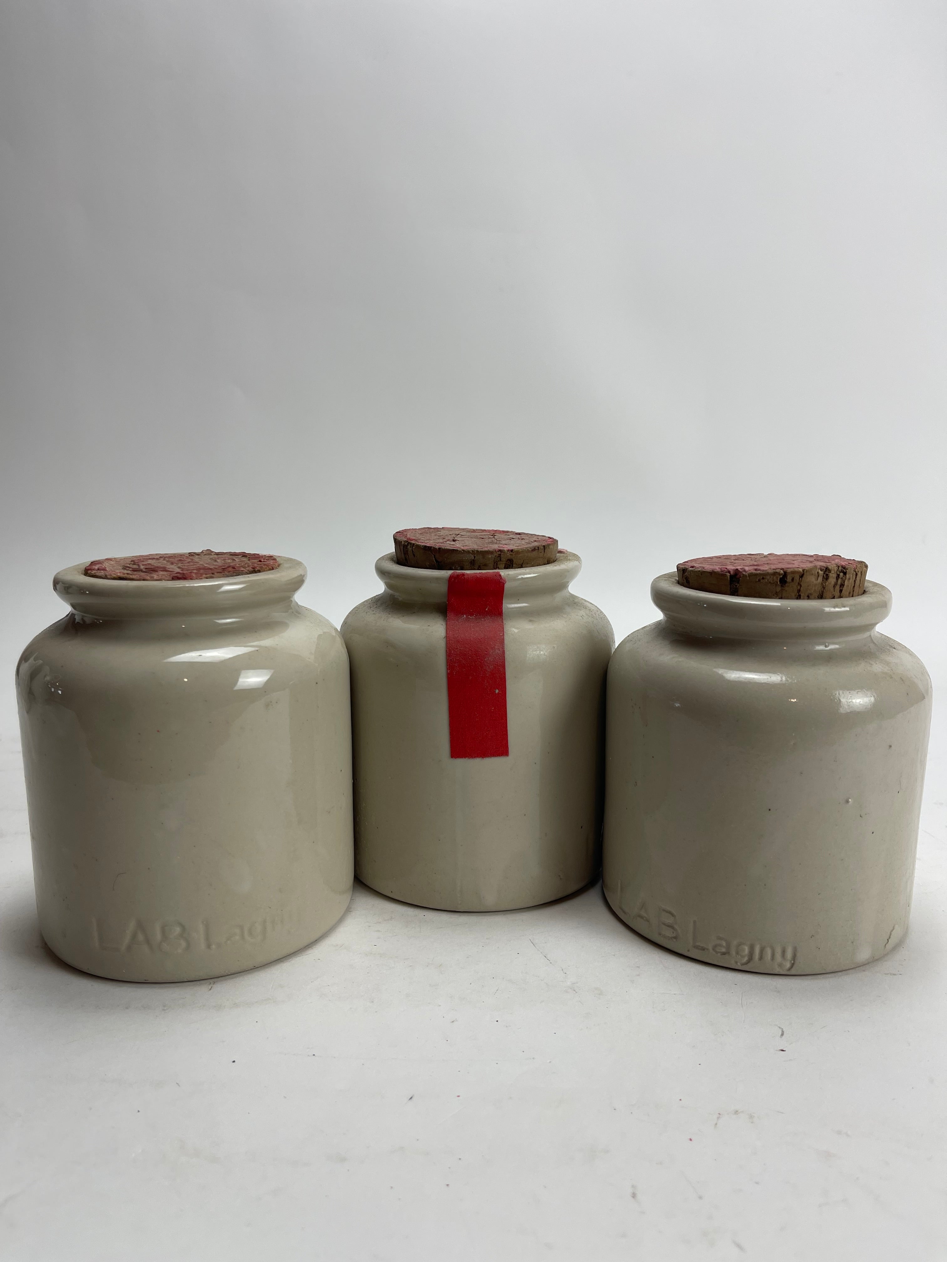 3 Mustard Pots