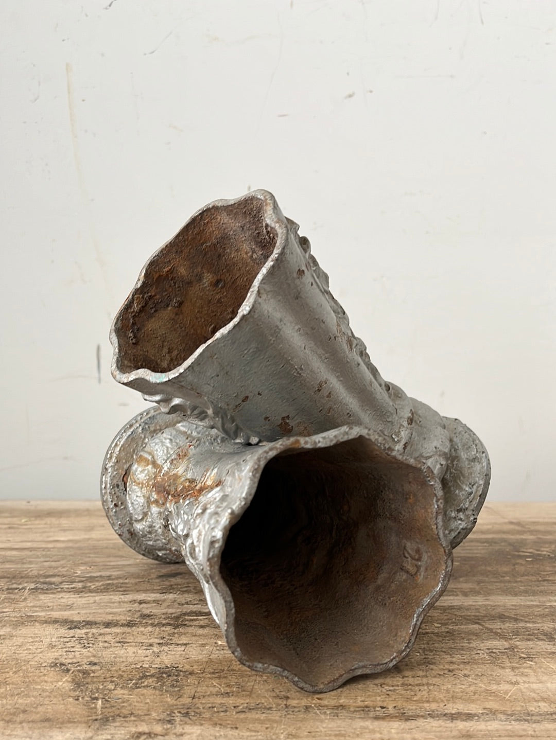 Cast Iron Vase Pair
