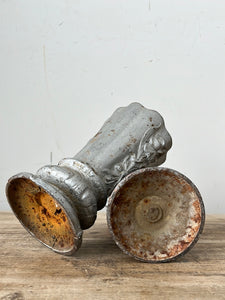 Cast Iron Vase Pair